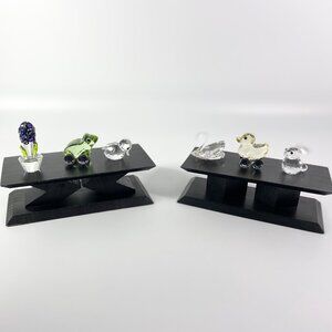 RARE !!!! Set of 2 Swarovski figurine stands
